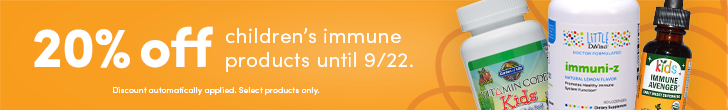 Save 20% on our best selling children's immune support products
